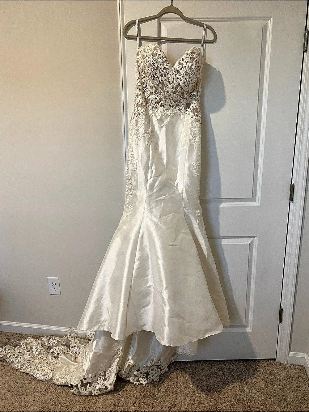 Morilee Lace Satin Mermaid Wedding Dress